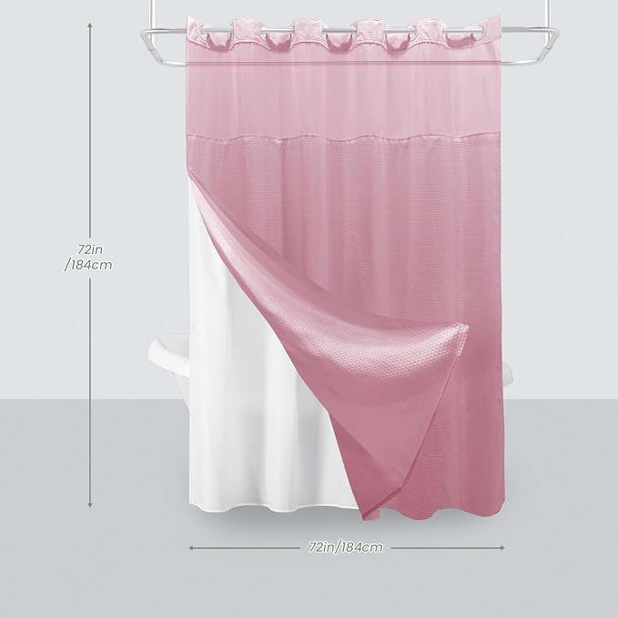 Inhousolu No Hook Shower Curtain - Image 7