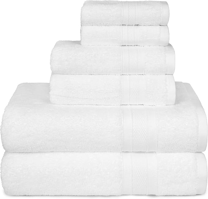 TRIDENT Soft & Plush Luxury Towel Set, 100% Cotton, 2 Bath Towels 2 Hand Towels by TRIDENT