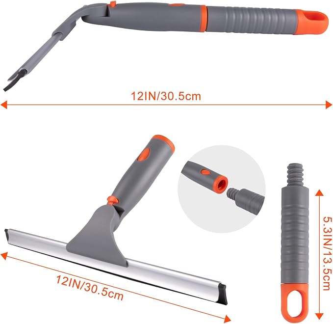 ITTAHO Swivel Shower Squeegee for Glass Doors, All-Purpose Anti-Slip Window - Image 2