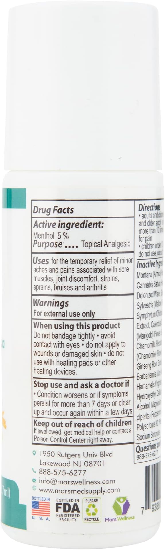 MARS WELLNESS MG+ Cooling Roll on Pain Relief – Fast Acting Arnica Roll on 5% - Image 7