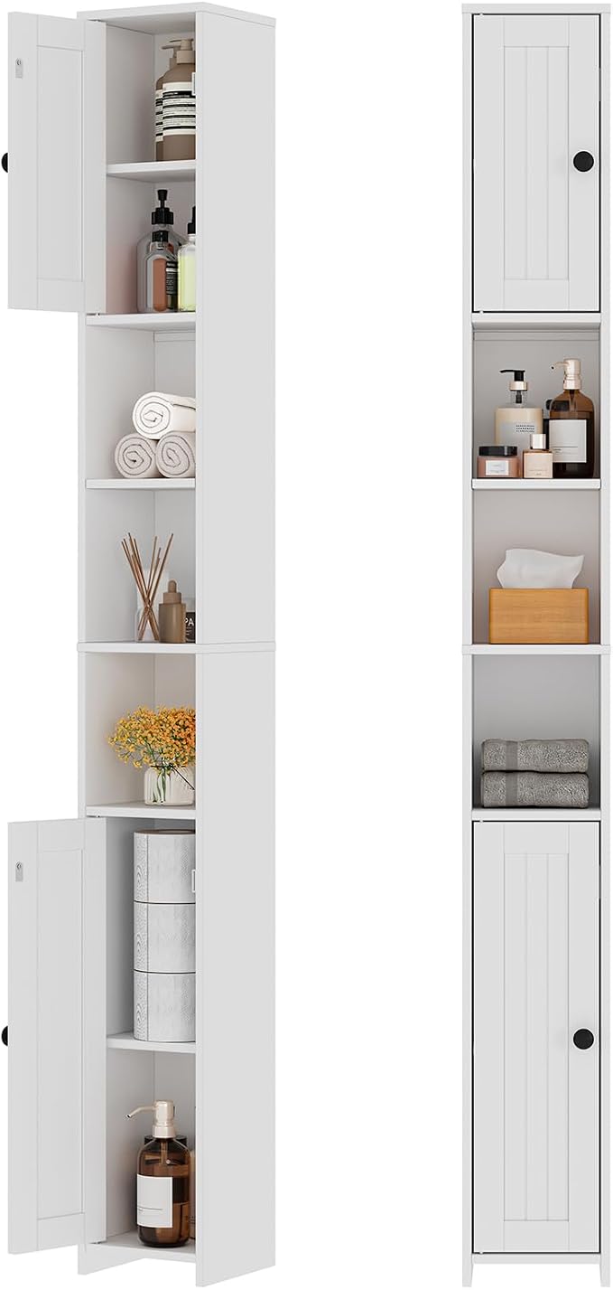 RRX Tall Slim Bathroom Storage Cabinet by RRXHome