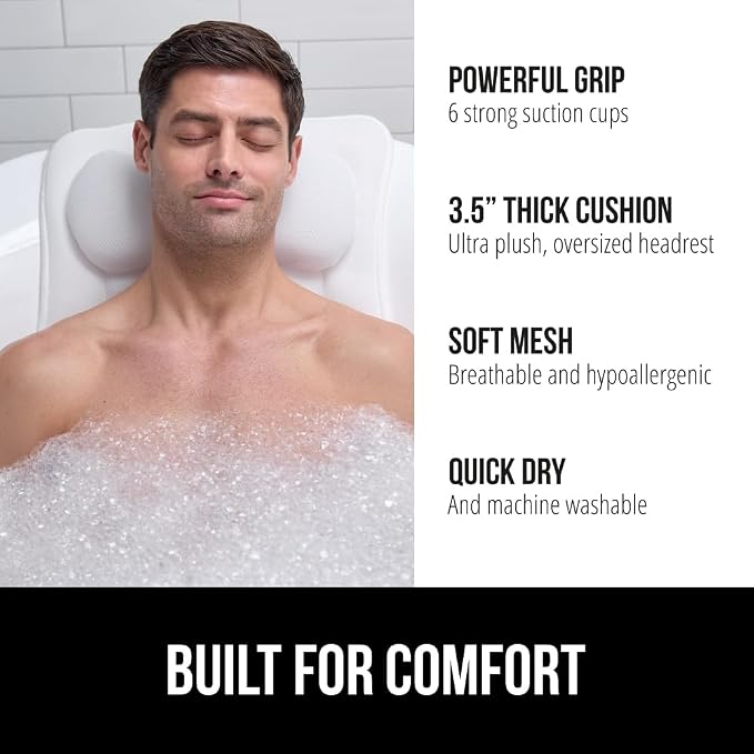 GORILLA GRIP Bath Pillow for Tub - Image 2