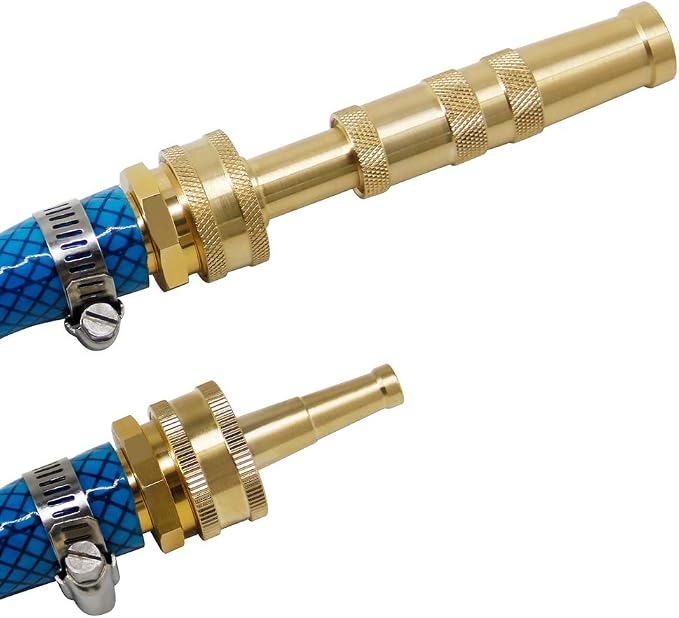 Twinkle Star Solid Brass Heavy Duty Adjustable Twist Hose Nozzle Jet Sweeper - Image 5