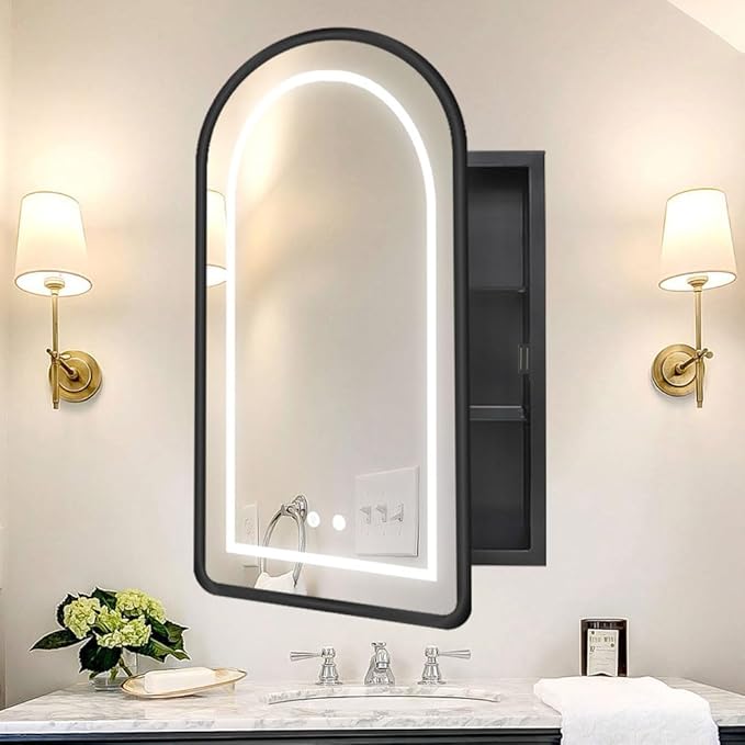20x31 Inch Arched Medicine Cabinet by Mepplzian