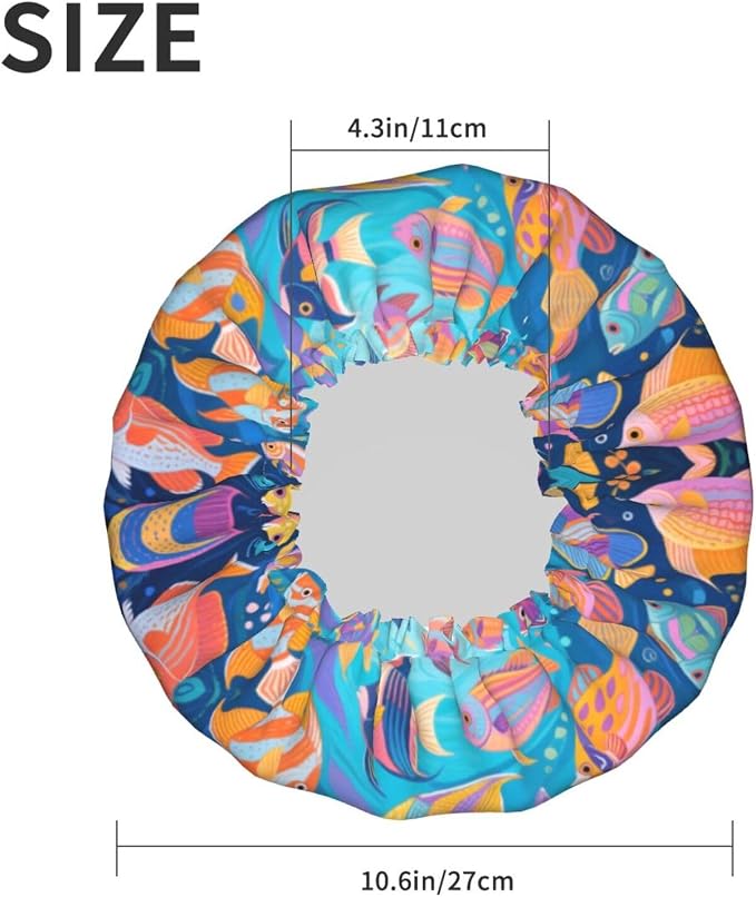 Double Waterproof Layers Shower Cap - Image 6
