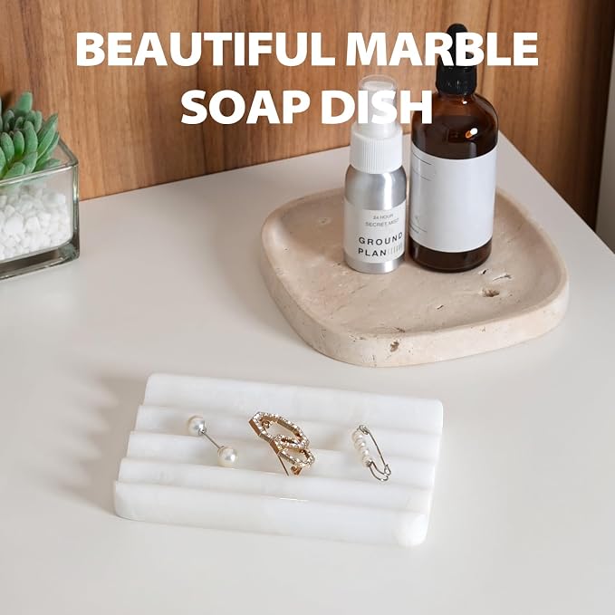 2PCS Koville African Natural Marble Soap Dish - Image 7