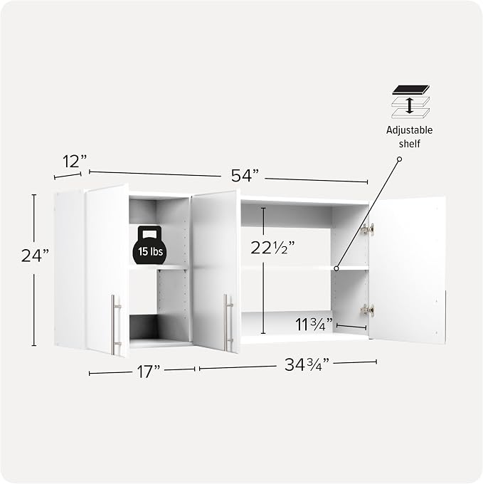 Prepac Elite 54" Wall Cabinet, Storage - Image 3