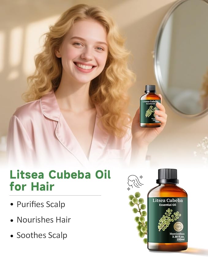 Mumianhua Litsea Cubeba Essential Oil 100% Pure Litsea Cubeba Oil Natural May - Image 3