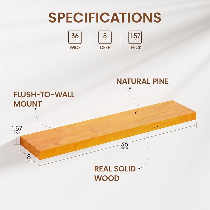 Heimlove 36 inch Floating Shelves - Image 2