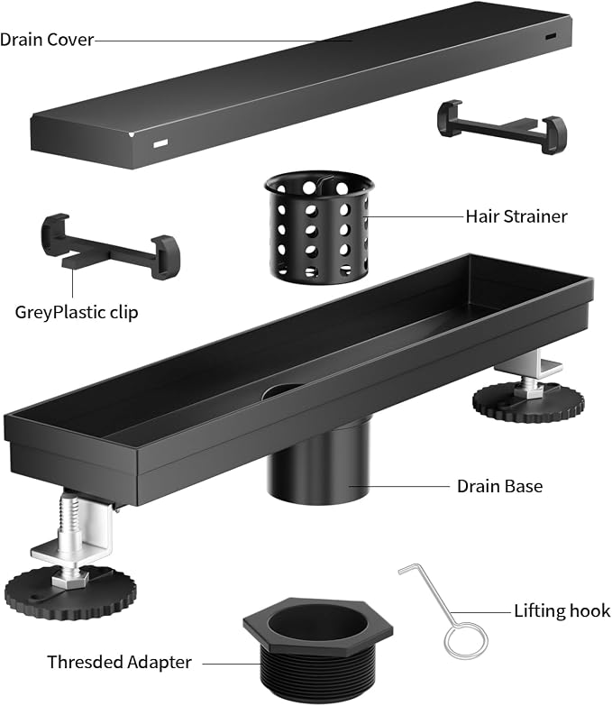 Linear Shower Drain, 304 Stainless Steel - Image 8