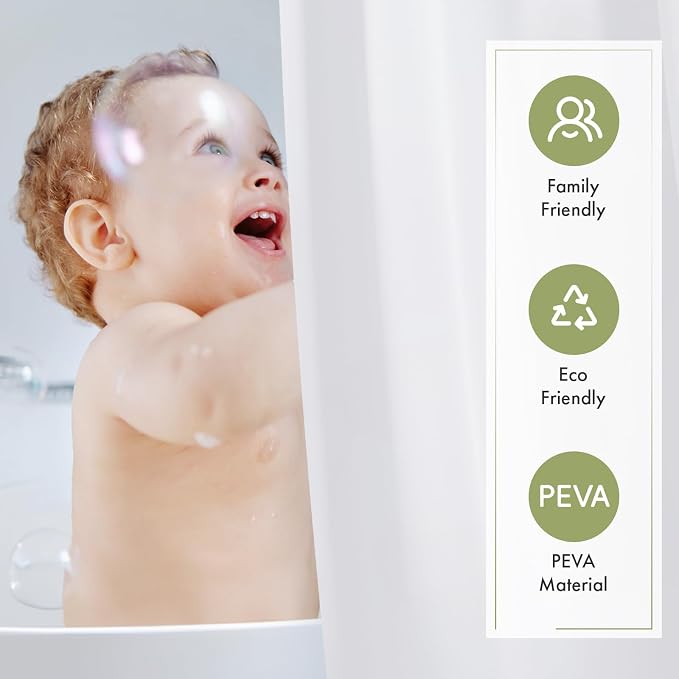 Amazer White Shower Curtain Liner - Image 4