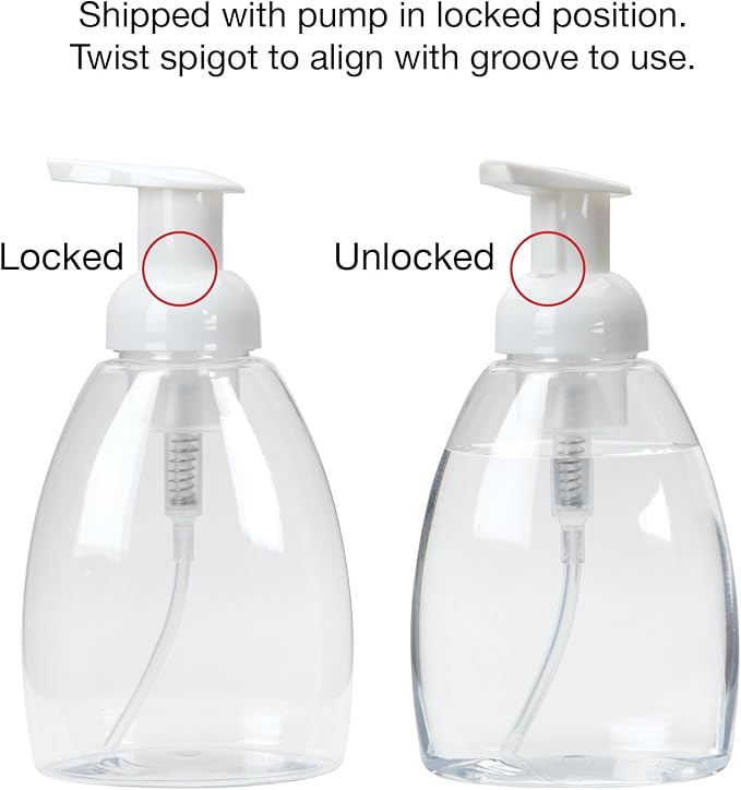 Ginger Lily Farms Foaming Soap Dispenser, Refillable Plastic Pump Bottles - Image 3