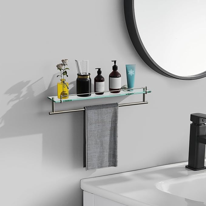 24-Inch Tempered Glass Bathroom Shelf - Image 6