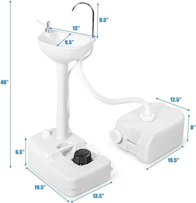 S AFSTAR Portable Hand Sink, Camping Sink - Image 6