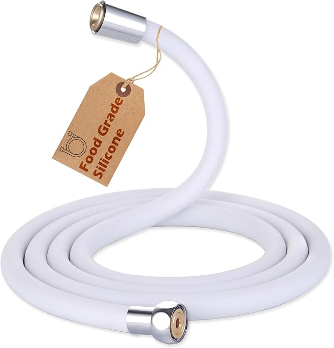 Ultra-Soft Silicone Shower Hose Replacement, 79 Inch Extra Long HandHeld Hose by CWPW