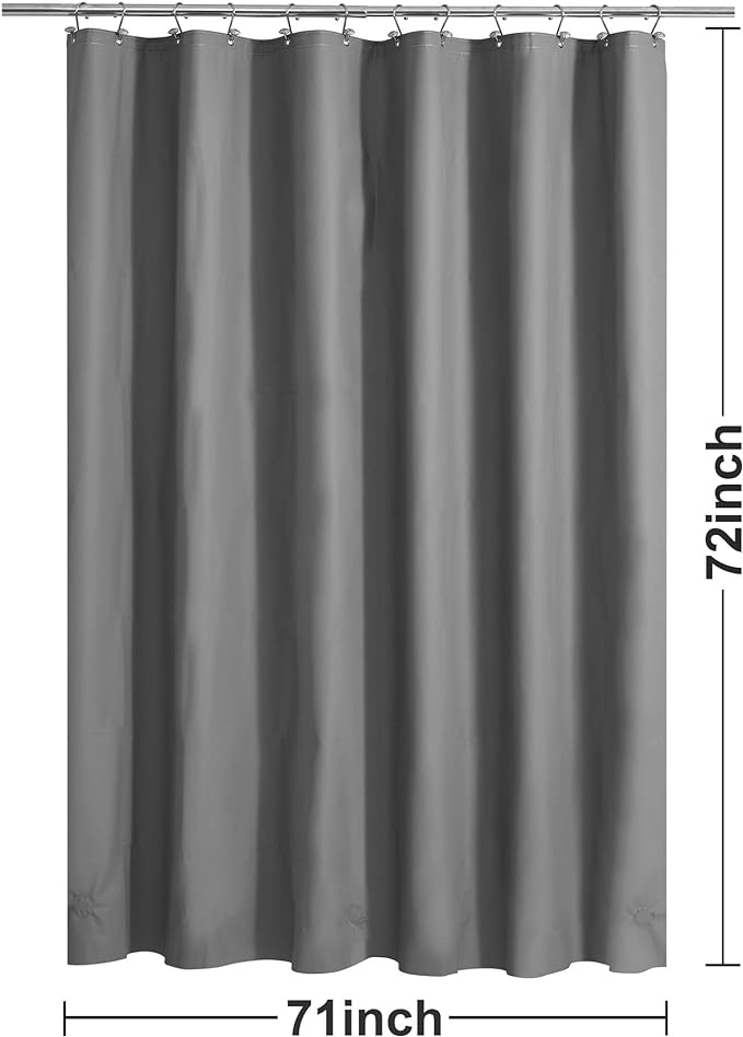 Barossa Design Gray Shower Curtain Liner - Image 7