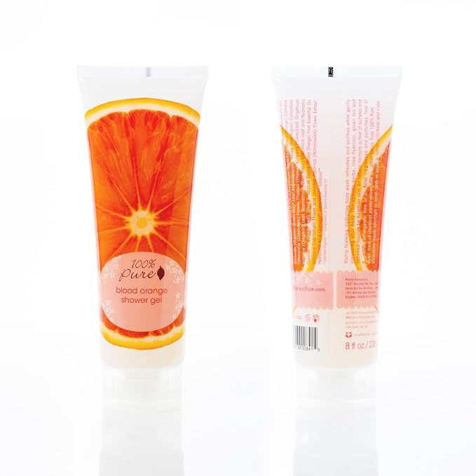 100% PURE Blood Orange Shower Gel Natural Foaming & Hydrating Body Wash - Image 8
