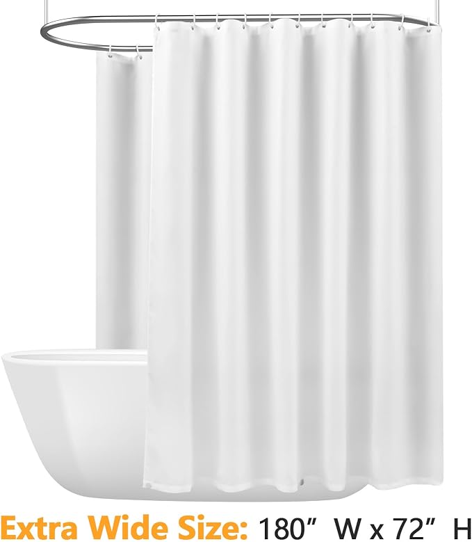 Extra Wide Fabric Shower Curtain Liner - Image 7