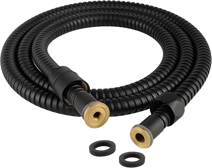 Hibbent All Metal Shower Hose, 59 Inch Stainless Steel Extra Long Bathroom by Hibbent