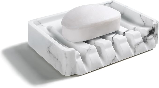 SunnyPoint Classic Kitchen, Bathroom Faux Marble Soap, Sponge Dish Drainer by SunnyPoint