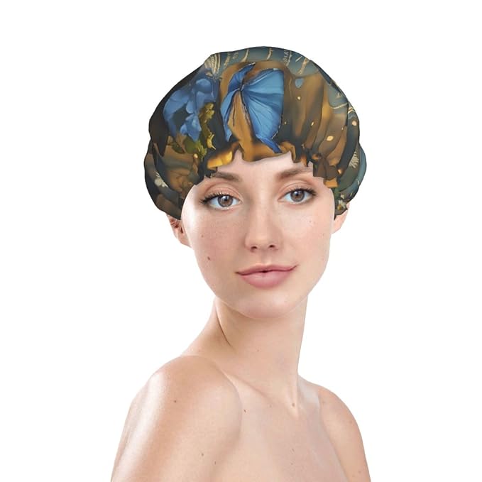 Dreamy Library, Butterfly on Book Shower Cap - Image 3