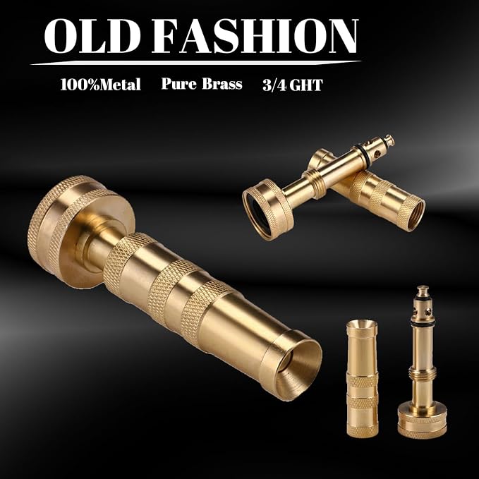Lengthened Rod Garden Hose Nozzle Heavy Duty High Pressure Water Sprayer - Image 2