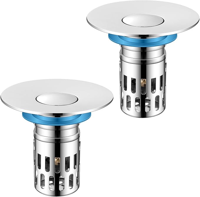 Universal Bathroom Sink Stopper, Pop Up Sink Drain Strainer Plug by DODOBETTER