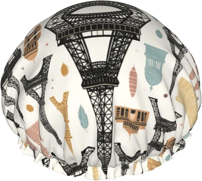 Double Waterproof Layers Shower Caps by Unknown