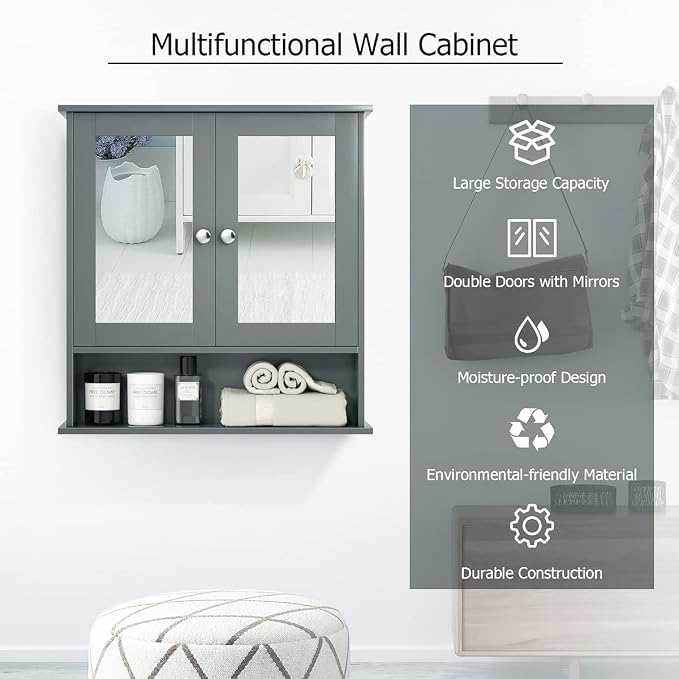 Tangkula Bathroom Medicine Cabinet - Image 4