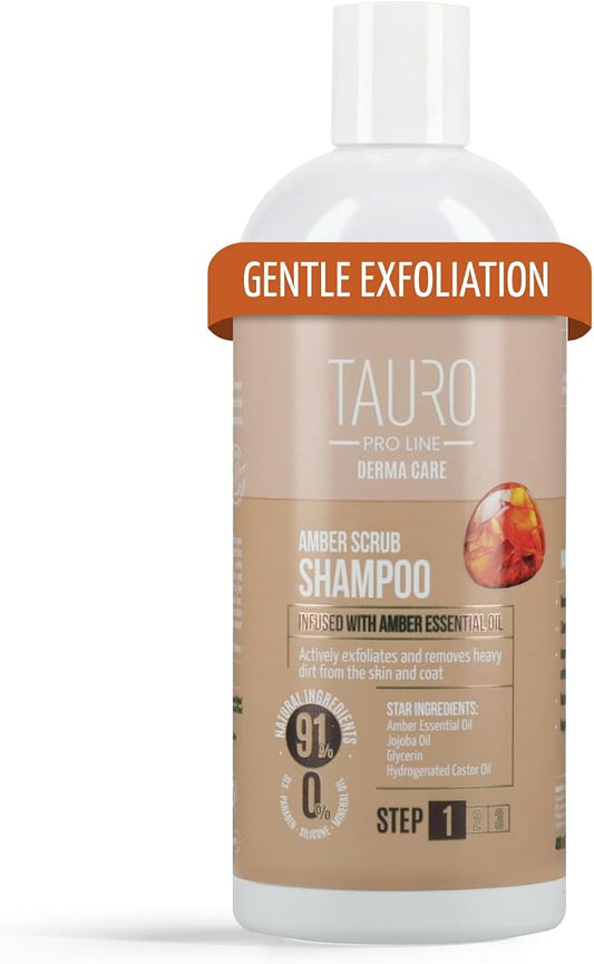 Tauro Pro Line Dog Shampoo for Itchy Skin Relief, Exfoliating Pet Wash Scrub by TauroProline