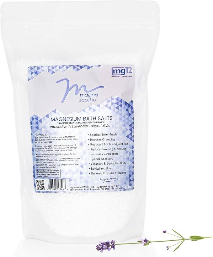 5.5lb MagneSoothe Lavender Magnesium Bath Salt by MG12ThePowerofMagnesium