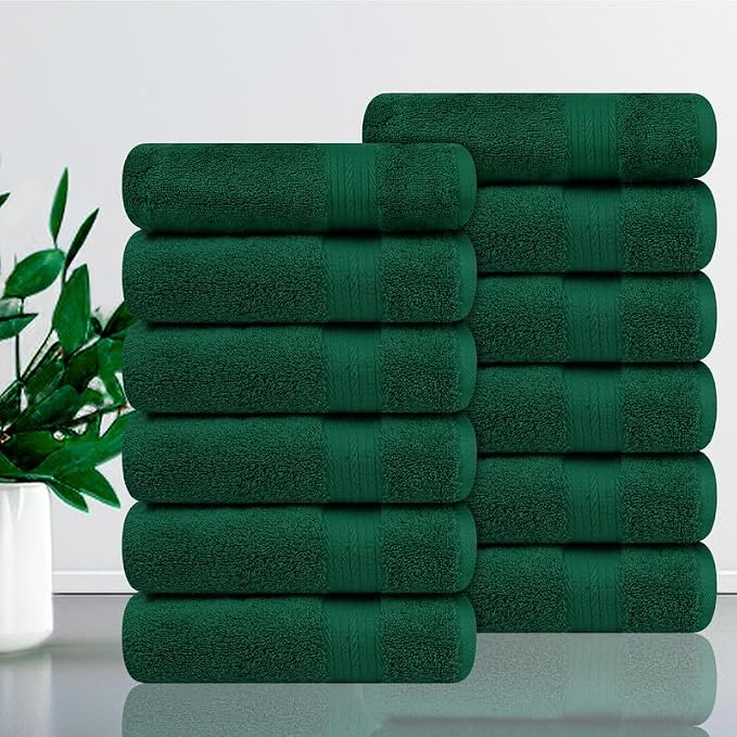 Ample Decor Hand Towels 18 X 28 Inch Pack of 12 600 GSM 100% Cotton, Soft - Image 2
