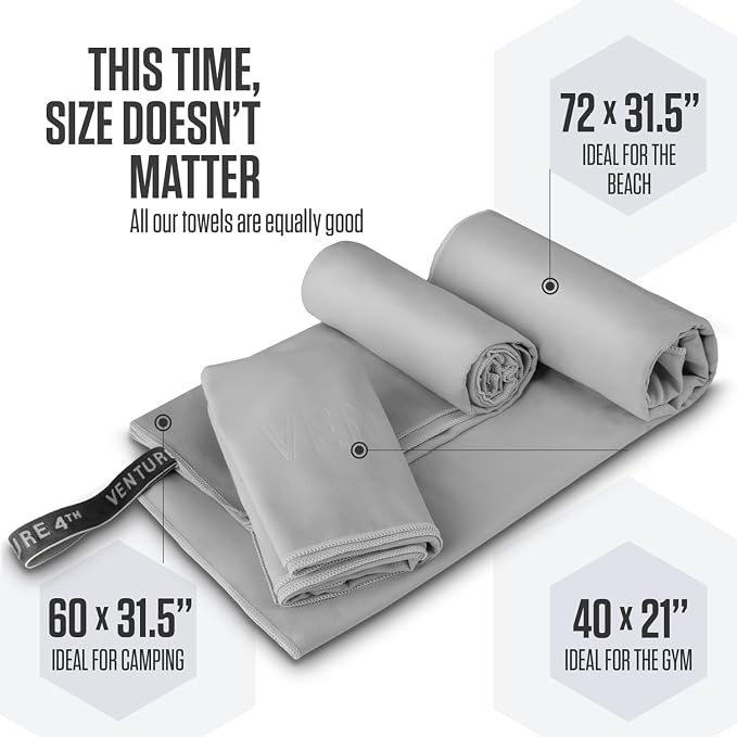 VENTURE 4TH Quick Dry Towel. Microfiber Travel Towel Ideal - Image 3