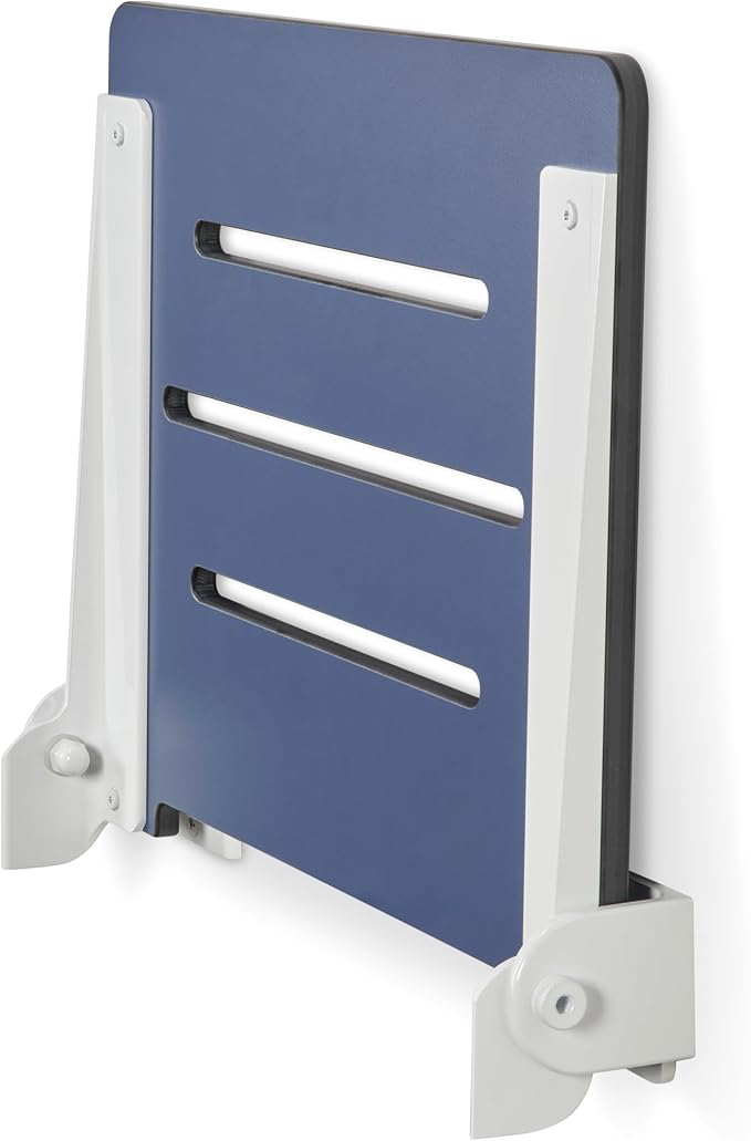 18 inch Silhouette Slimline Folding Wall Mount Shower Bench Seat - Image 10