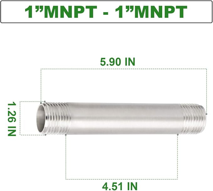 TAISHER 2PCS Stainless Steel Pipe Fittings - Image 4