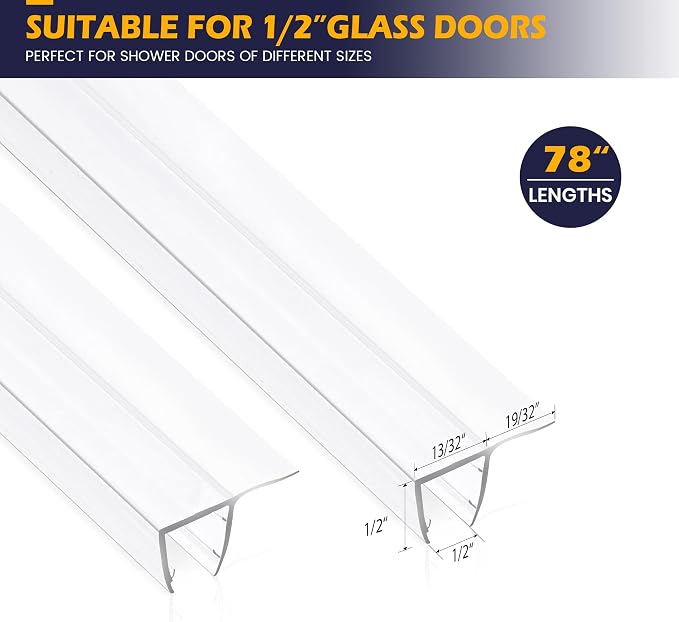 Bathroom Shower Glass Door Side Seal Strip - Image 3
