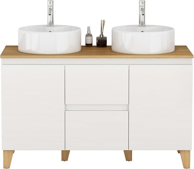 47-Inch Dounle Sink Bathroom Vanity, Freestanding Bathroom Vanities - Image 8