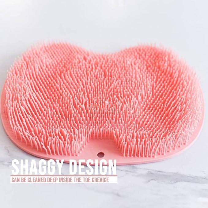 Shower Foot Scrubber Mat with Non-Slip Suction Cups, Foot Back Cleaning Pad - Image 4