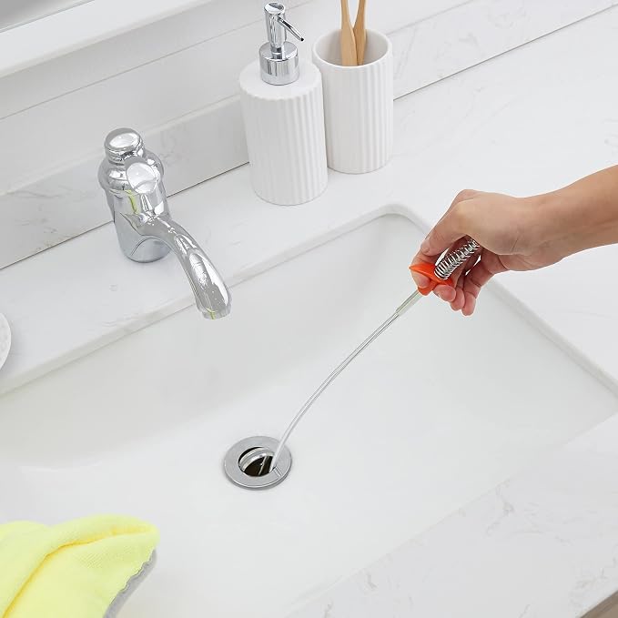 Amazon Basics Drain Clog Remover Tool, Includes 5 Plastic and 1 Stainless Drain - Image 8