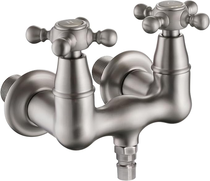 SUMERAIN Vintage Tub Faucet Wall Mount Tub Filler 3-3/8-Inch Center Two Cross by SUMERAINFAUCETS