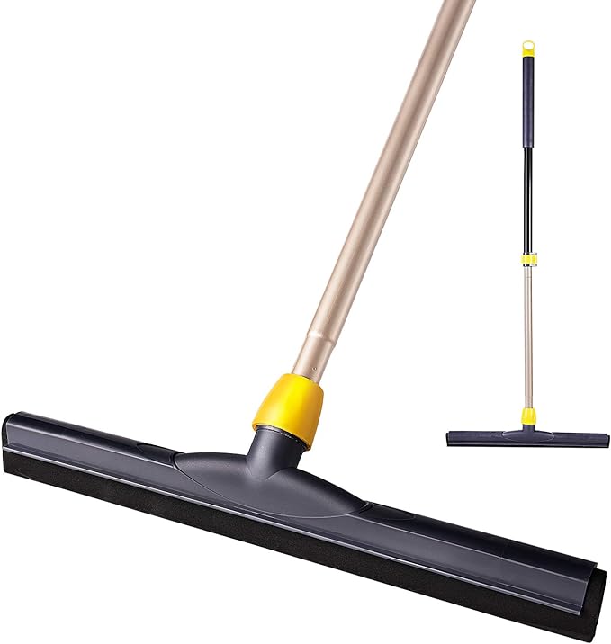 Yocada Floor Squeegee Scrubber Adjustable Telescopic Pole Heavy Duty Household by Yocada