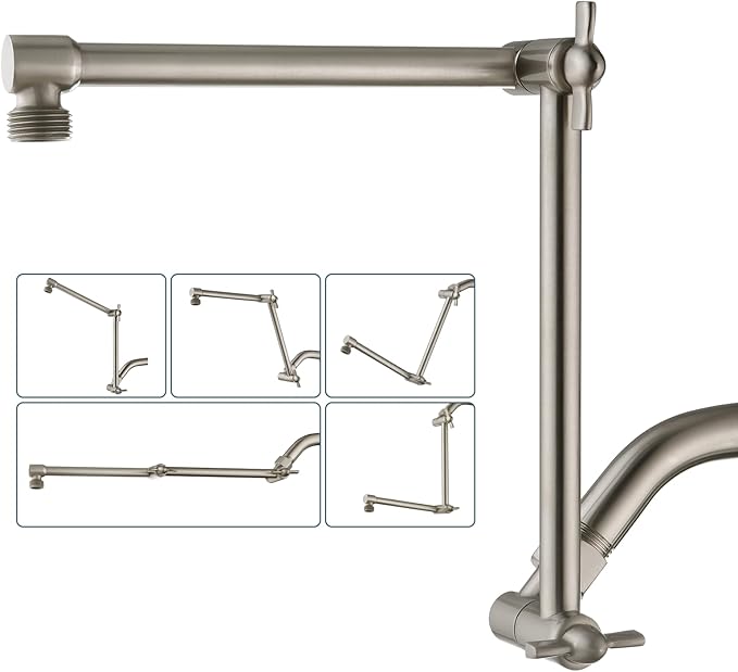BRIGHT SHOWERS Brass Shower Arm Extender by BRIGHTSHOWERS