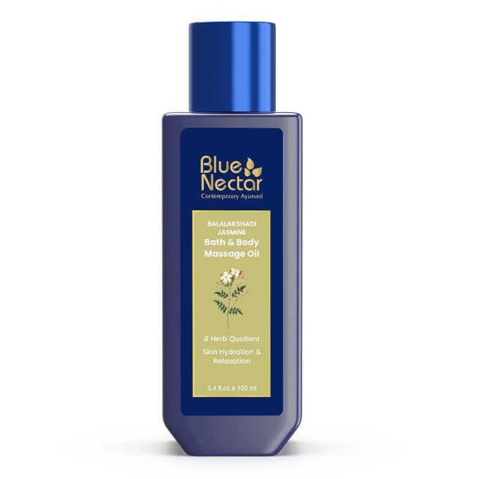 Blue Nectar Sensuous Jasmine Body Massage Oil by BlueNectarBeautyProducts