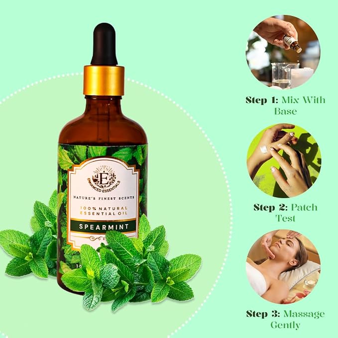Luxurious Spearmint Essential Oil by Enhanced Essentials|with Dropper|Slow - Image 6