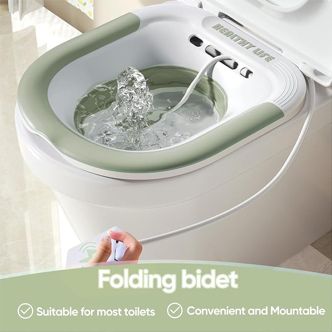 Electric Sitz Bath for Toilet, Portable and Collapsible Sitz Bath Tub for - Image 6