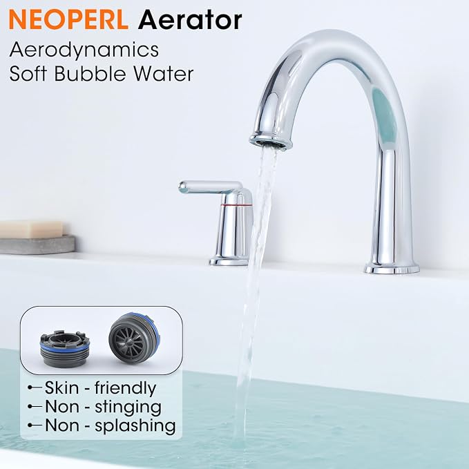Roman Bath Tub Faucet Set with Rough-in Valve and Sprayer, Brass 5 Hole - Image 3