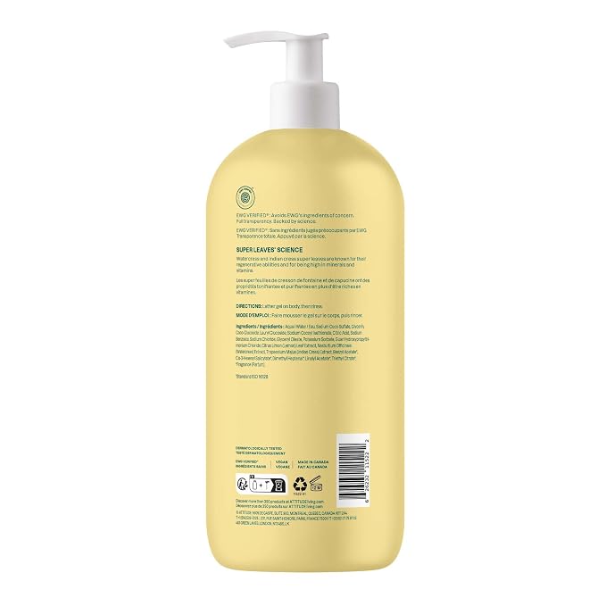 ATTITUDE Body Wash, EWG Verified Shower Gel, Dermatologically Tested, Plant and - Image 6