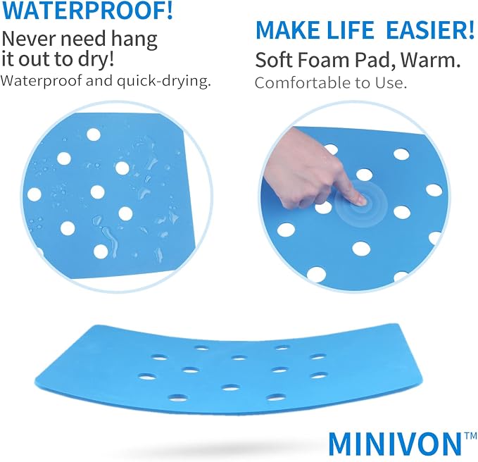MINIVON Shower Chair Pad 9" x 14" Inch Bath Seat Cushion Anti Skid, Cover - Image 4