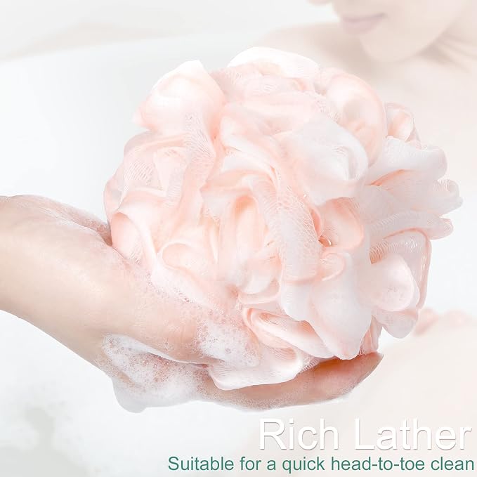 Shellwei 48 Pack Bath Sponge Shower Loofahs Bulk Pack 50g Soft Net Body - Image 6
