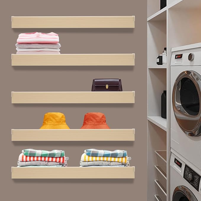 33 Inch Floating Shelves for Wall, 16 Inch Deep Hanging Shelf, Large Display & - Image 2